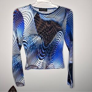 A25 White Fox Boutique Women's Blue‎ Crop-top